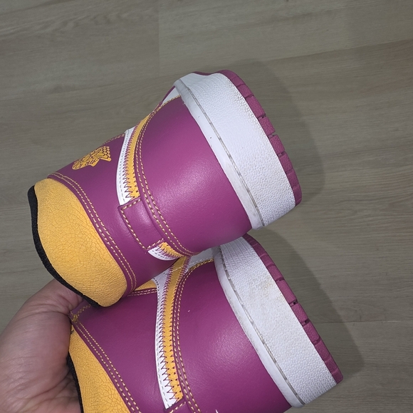 Nike Air Jordan 1 Mid Familia Day Of The Dead Sneakers Purple Men Size 10.5 - Picture 5 of 10